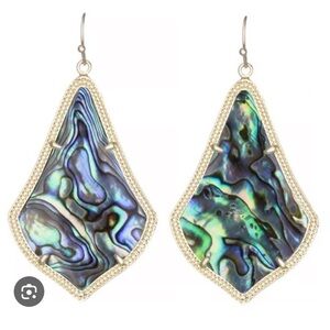 Kendra Scott Gold and Abalone Alex Statement Earrings